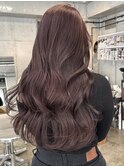 ラベンダーブラウンレイヤーカットモテ髪オフィスヘア美髪