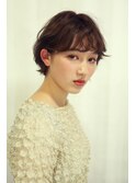 耳掛けショート×ニュアンスパーマ♪