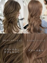 アマトウキョウスマートサロン(AMA TOKYO×Smart Salon)&nbsp;ヘーゼルベージュ　ブリーチなし　レイヤーカット　海外風