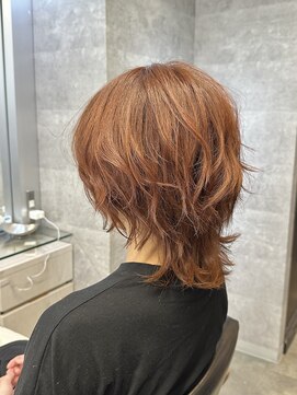 キャラ シャローネ 池袋(Chara Chalone) ブリーチ無しのオレンジブラウン/マッシュショート【本松】