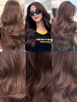 アマトウキョウスマートサロン(AMA TOKYO×Smart Salon) ヘーゼルベージュ　ブリーチなし　レイヤーカット　海外風