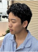 MEN’S HAIR/サーフカール/刈り上げセンターパート/藤沢