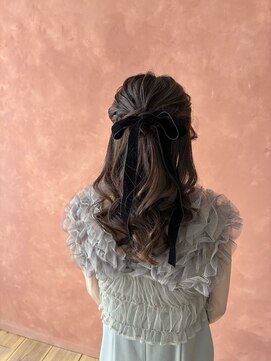 ヘアセット専門サロン by OKINAWA WATABE WEDDING 北谷店 ハーフアップ