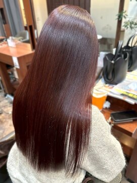 ヘアーアンドスパ フェリーチェ ミチ 野田屋町店(HAIR&SPA felice MICHI) 【feliceMICHI 石井あすか】髪質改善 ワインレッド