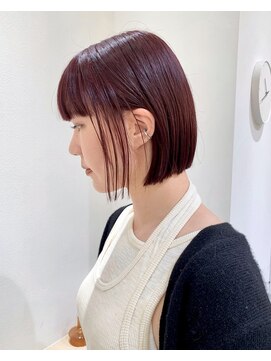 アペロ 柏(Apero) ミニボブ/レッドブラウン/ブリーチなしダブルカラー/柏美容室/