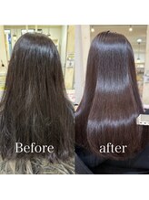 【酸性ストレート】ダメージ毛にも対応！自然で柔らかな美髪ストレート