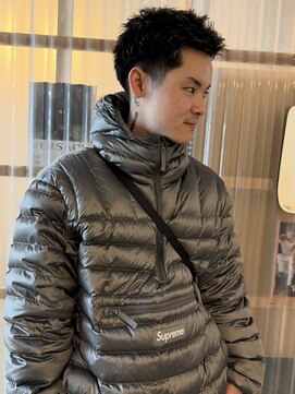 PARKiiiNG 心斎橋　ブリーチ/ダブルカラー/パーマ/メンズ【パーキング】 刈り上げセンターパート