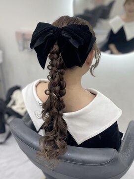 クラン 東心斎橋店(Clan) 編み下ろしポニー/心斎橋ヘアセット