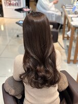 ロハスバイケンジ(LOHAS by KENJE) チョコレートブラウン×コテ巻き風パーマツヤ感ロングヘア