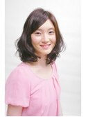 ゆるフワ巻き髪ミディアム
