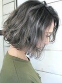 レイヤーボブ＋ダークトーンべースハイライト　サイド2