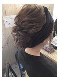 ゆるっとターバンアレンジ ボブ アレンジ