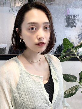 マルツ 銀座(maltu) 前下がりボブ耳かけ大人かわいい美髪ネビージュオリージュ