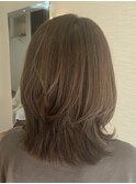くすみカラーで白髪ぼかし◎