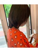 マッシュヘアー×インディゴブルー×サファイア×栗色×ショート