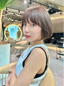 ロンドブルーム 天神大名店(Lond Bloom) 大人ショートボブショートカットココアアッシュくびれミディ