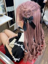 ヘアセットアップス(UP's) 『編み込みツインテールハーフアップラブリーハート付き♪』