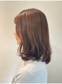 大人可愛い20代30代40代◎美髪ピンクブラウンロブ