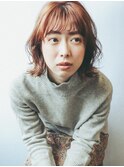 【流音】オータムブラウン/オレンジブラウン/ボブ/パーマ