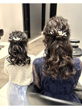 ハルキミナト ジャパン ヨコハマ(HARUKI MINATO japan YOKOHAMA) 親子でヘアセット/ハーフアップアレンジ