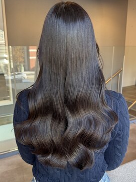 オズ 郡山桑野店(OZ) 郡山顔周りレイヤーカット韓国ワンホンヘアベージュカラー30代