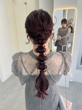 エイム(AiM) 編みおろしヘア/アップヘア/ローポニー/結婚式ヘアセット