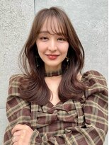 ロンド アンブル 四条烏丸(Lond ambre)&nbsp;中川智帆/チェリーブラウン/ホワイトグレージュ/ミニウルフ/前髪