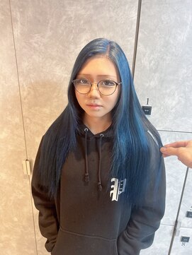 ガルボヘアー 心斎橋店(garbohair) 心斎橋プルエクステプルシールエクステ青髪ブルーブラック