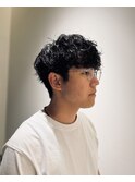 大人のパーママッシュ。程よく野暮ったい、スパイラルパーマ