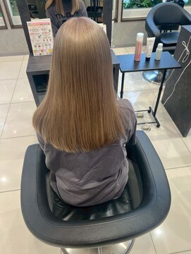 アース 南福島店(HAIR&MAKE EARTH) ブリーチ1回でできるミルクティーカラー