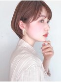 Say.ショートボブくびれショートローズブラウンコーラルオレンジ