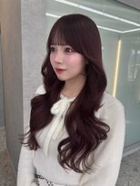 ボタン ハカタ(VOTAN hakata) 市野瀬裕奈/ピンクラベンダー/前髪顔周りカット/ぱっつん前髪