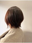 ベリーピンク×くびれショートボブ