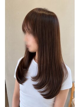 オクユキ(OKUYUKI) ロングレイヤー×ダークモカラベージュ