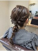 あみ下ろしヘアアレンジ