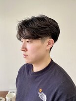 メンズサロン アネロ 名駅(Men's salon anhelo)&nbsp;フェザーパーマ×センターパート×メンズカット×ツーブロック