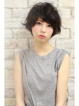 エルデ ナインズ ヘアー スタンド 川口店(elde 9's HAIR STAND) 48ワイドバング&モーブカラーのワンサイドくびれミディ風ヘア