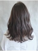 ハッシュカットフルバング似合わせカットレッドブラウン20代30代