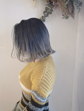 ベル(bell) スウィングボブ×ホワイトグラデーション