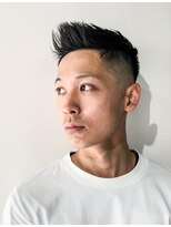 フジヤマ バーバー ショップ(FUJIYAMA BARBER SHOP)&nbsp;七三オールバックツイストパーマコンマヘア