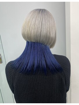 レコ 渋谷(LECO) ブルーシルバーのクラゲヘア