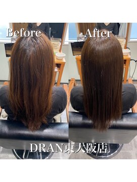 ドラン 東大阪店(DRAN) 【DRAN】髪質改善カラー　before＆after