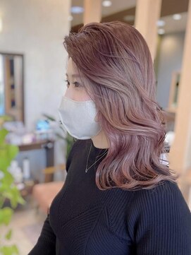 ヘアメイク ミチ 富田店(HAIRMAKE MICHI) 【MICHI 富田店　古作蓮】ベージュピンク