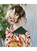 【RECIEL伊勢 向井】成人式卒業式着物ヘアセット