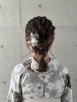 アチーブ ヘア デザイン(achieve hair design) ヘアセット 華やか上品編み込みくるりんぱ 卒業式 着物和服