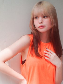 レジュアル(RESSUAL) 斜めバンググレージュカラーデザインカラーシルキーベージュ