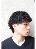 MEN'S　HAIR　　マッシュパーマ 波巻きパーマ