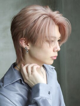 クロト 福岡本店(KUROT) ピンクベージュ七三ミディアム