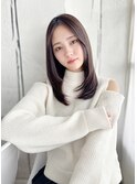 ナチュラルレイヤーのサラツヤストレートスタイル