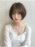 ショート/ブリーチなしカラー/前髪/白髪ぼかし/本八幡
